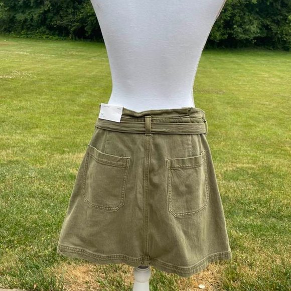 American Eagle Denim Skirt ~ NWT ~ Stretch - Olive Green - size 14 - Picture 2 of 14